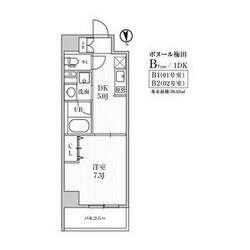 ボヌール梅田の物件間取画像